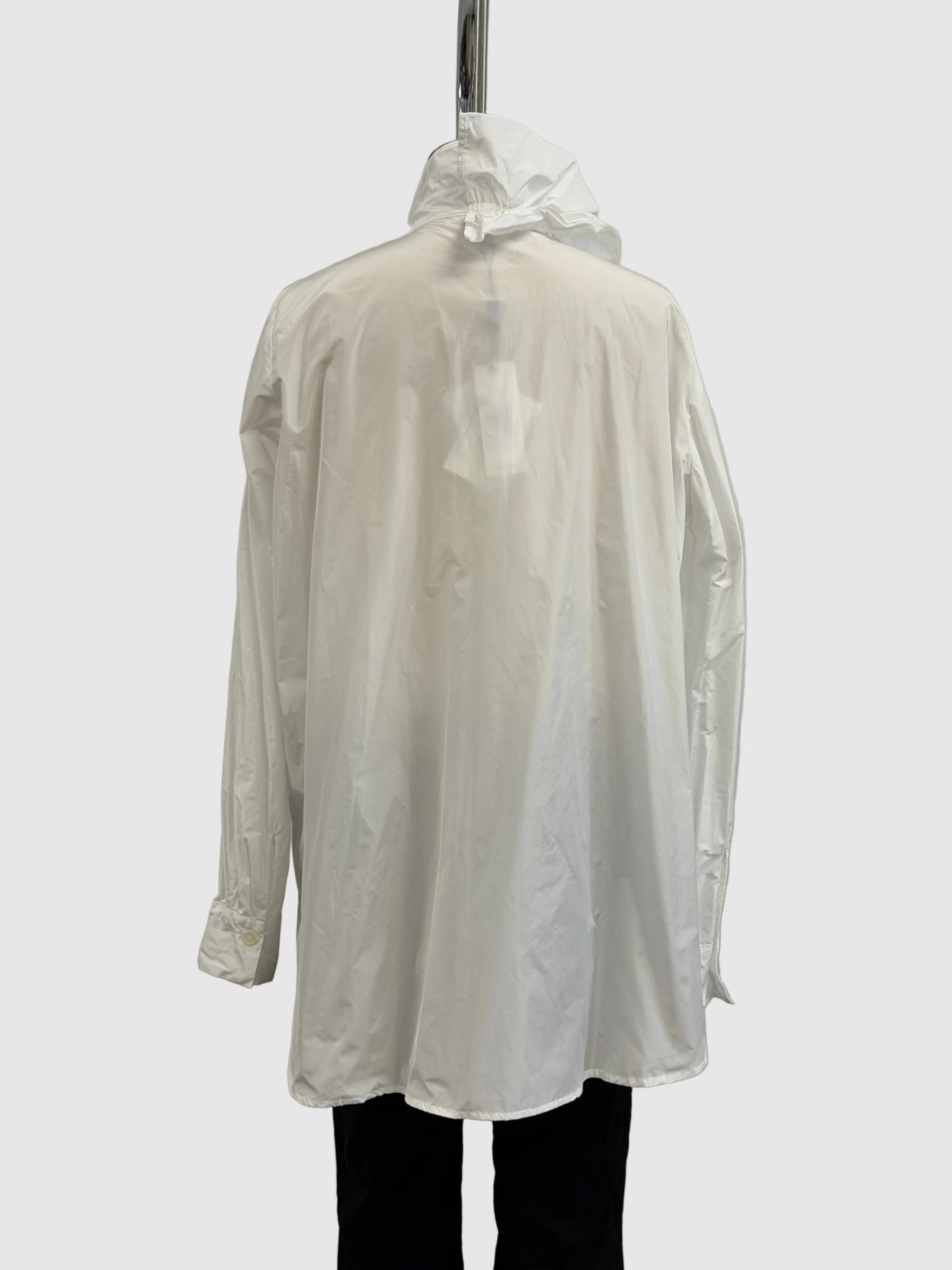Katharina Hovman Ruffle Blouse Short in White