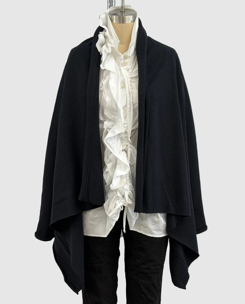 Katharina Hovman Ruffle Blouse Short in White