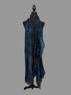 Fissore Bi-Color Cashmere Scarf in Navy/Black