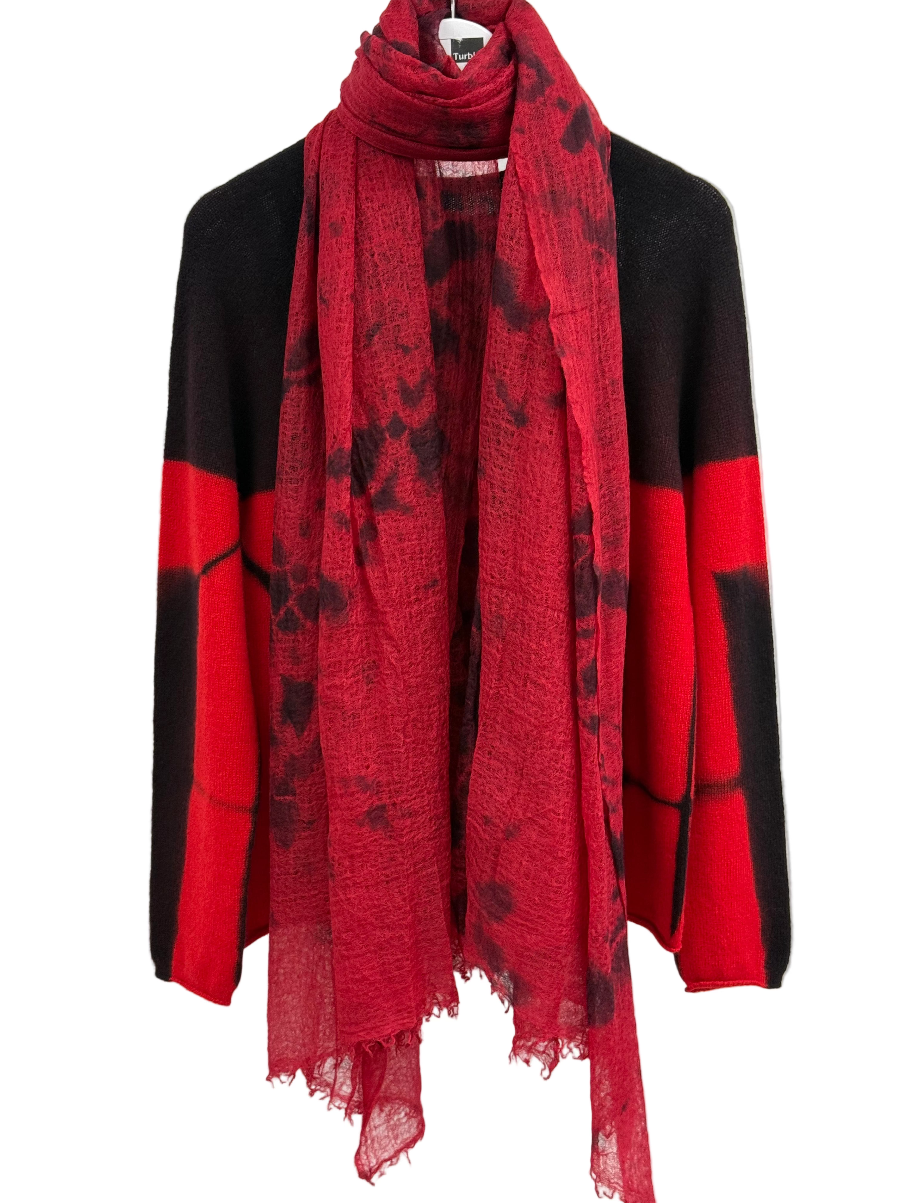 Cashmere Pullover Red/Black Books