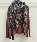 Avant Toi Hand Painted Light Cashmere Boat Neck Pullover in Agate