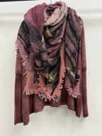 Avant Toi Hand Painted Light Cashmere Boat Neck Pullover in Agate