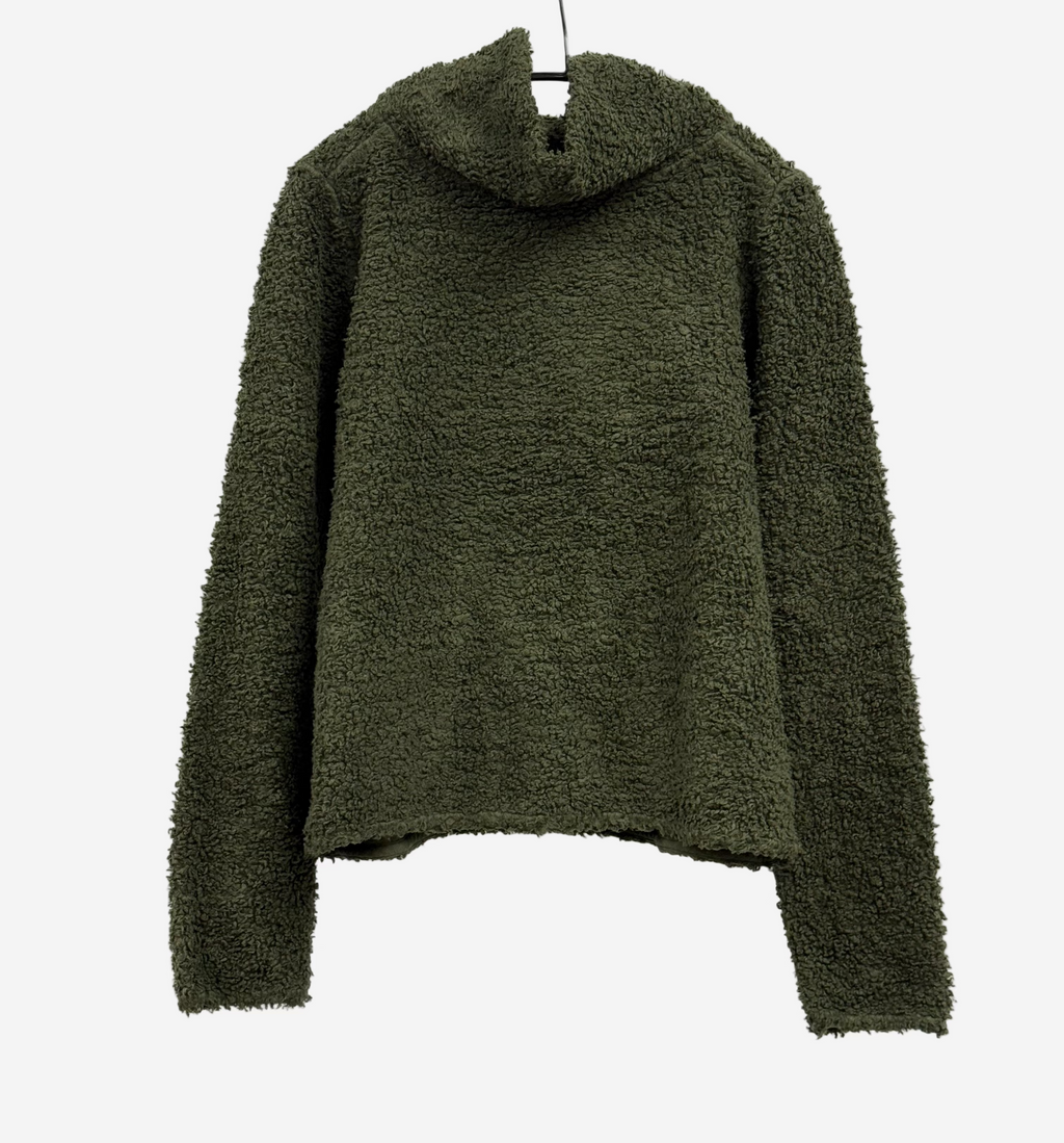 Privatsachen Fuzzy Organic Cotton Pullover in Lorbeer