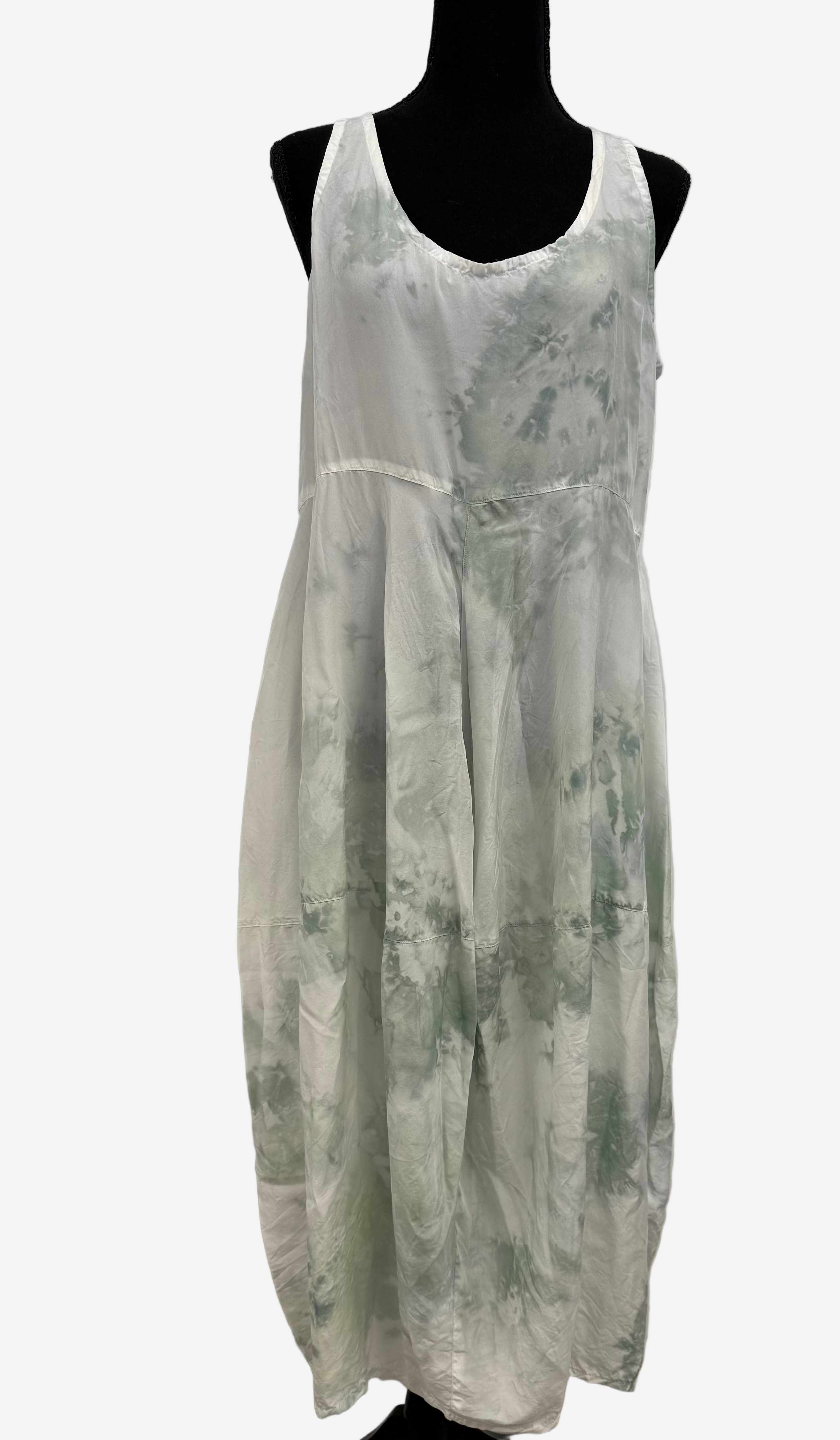 Privatsachen Hand Dyed Silk Sleeveless Dress in Birke