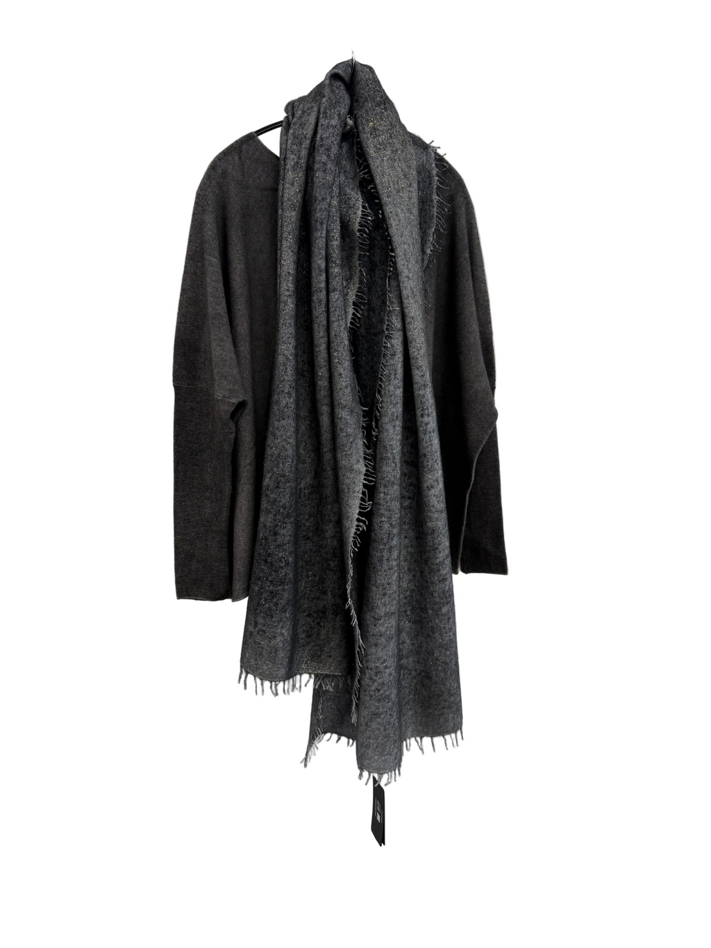 Avant Toi Hand Painted Light Cashmere Boat Neck Pullover in N/Carruba