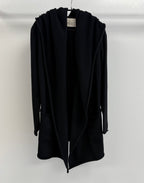 Lars Andersson Hooded Wrap Jacket in Black