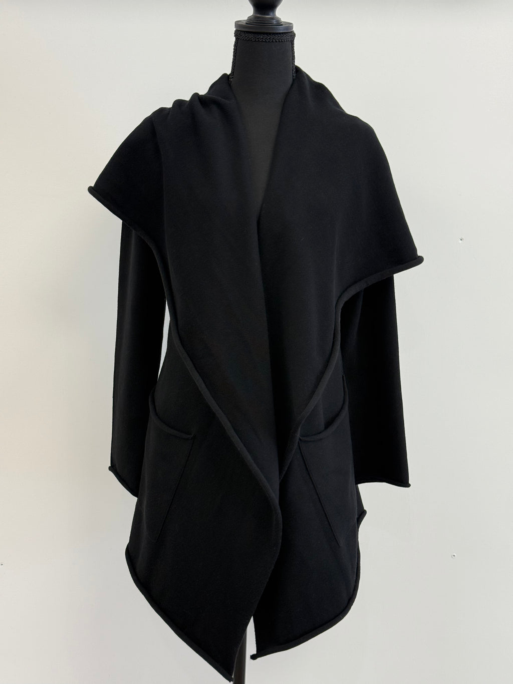 Lars Andersson Hooded Wrap Jacket in Black
