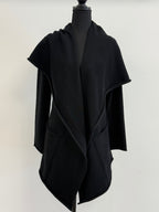 Lars Andersson Hooded Wrap Jacket in Black