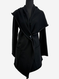 Lars Andersson Hooded Wrap Jacket in Black