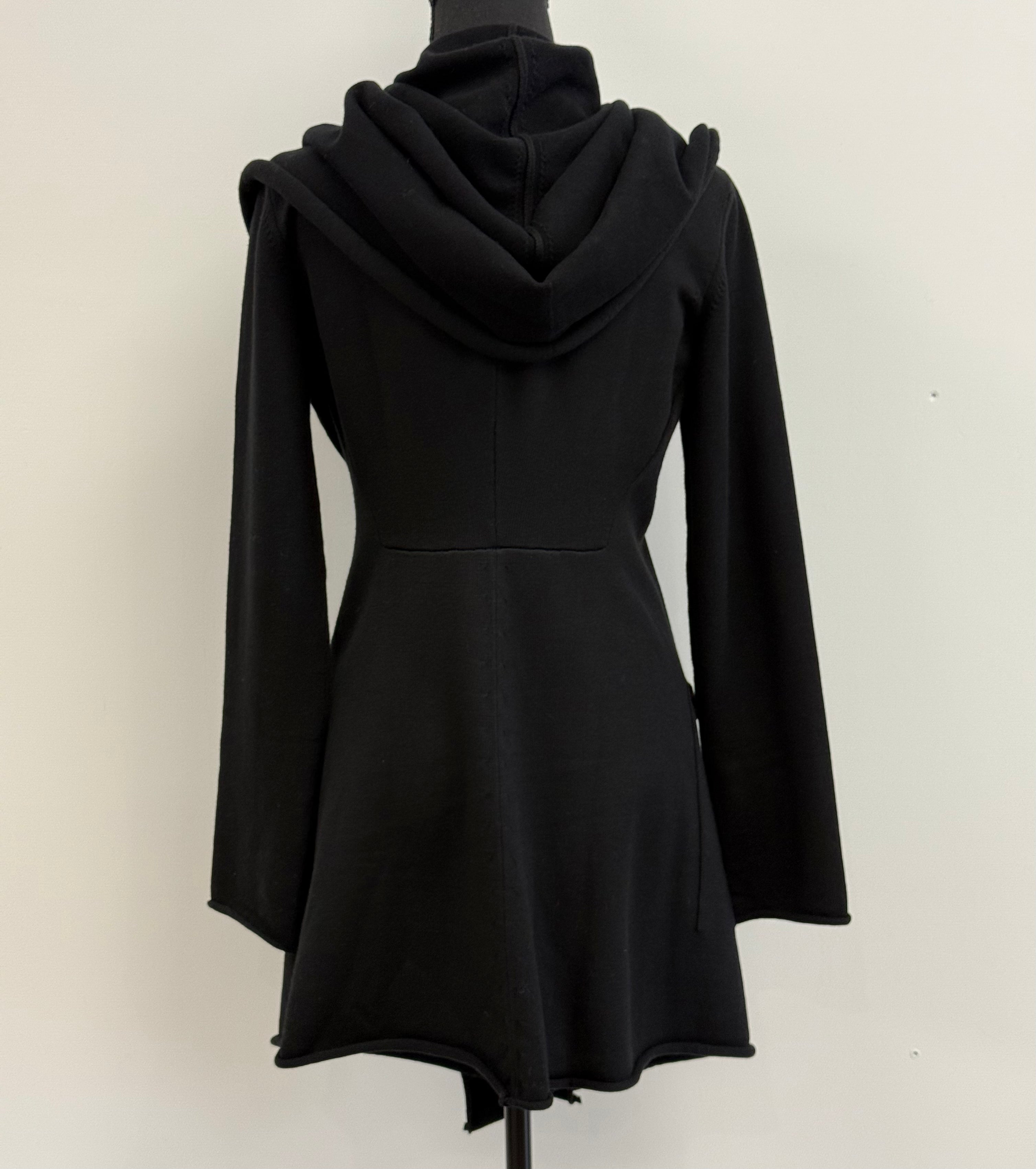 Lars Andersson Hooded Wrap Jacket in Black