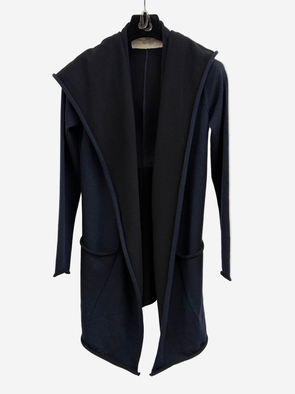 Lars Andersson Hooded Wrap Jacket in Navy/Black
