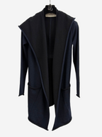 Lars Andersson Hooded Wrap Jacket in Navy/Black