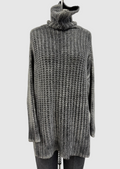 Avant Toi Cashmere Silk Hand Painted Corn Cob Stitch High Neck Pullover