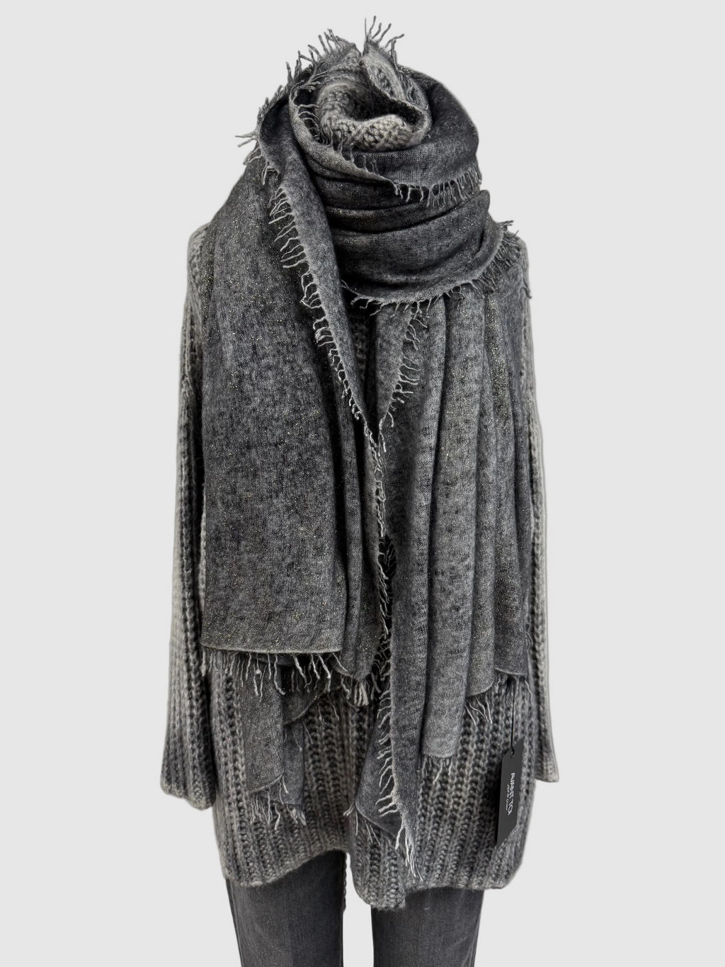 Avant Toi Cashmere Silk Hand Painted Corn Cob Stitch High Neck Pullover