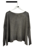Avant Toi Hand Painted Light Cashmere Boat Neck Pullover in N/Carruba