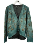 NVerderame Cotton Oversized Raffia Embroidered Cardigan
