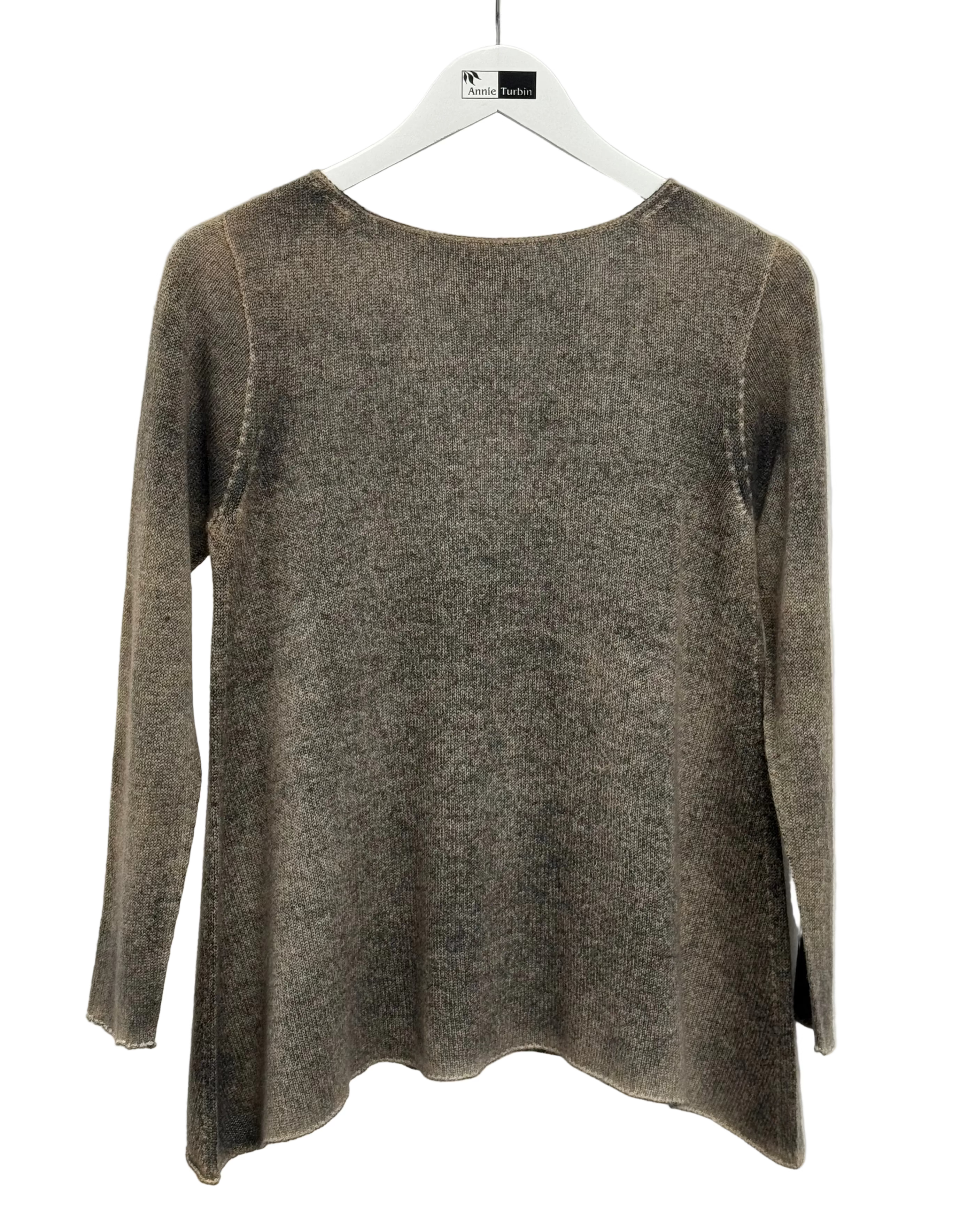 Fissore Bruco 12 Lightweight Cashmere Pullover Sweater in Sand