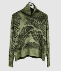 Avant Toi Jacquard Effect High Neck Cashmere Pullover In Brughiera