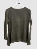 Fissore Bruco 12 Lightweight Cashmere Pullover Sweater in Olive