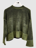 Avant Toi MiniBoucle' Roundneck Pullover With High Edges in N/Brughiera
