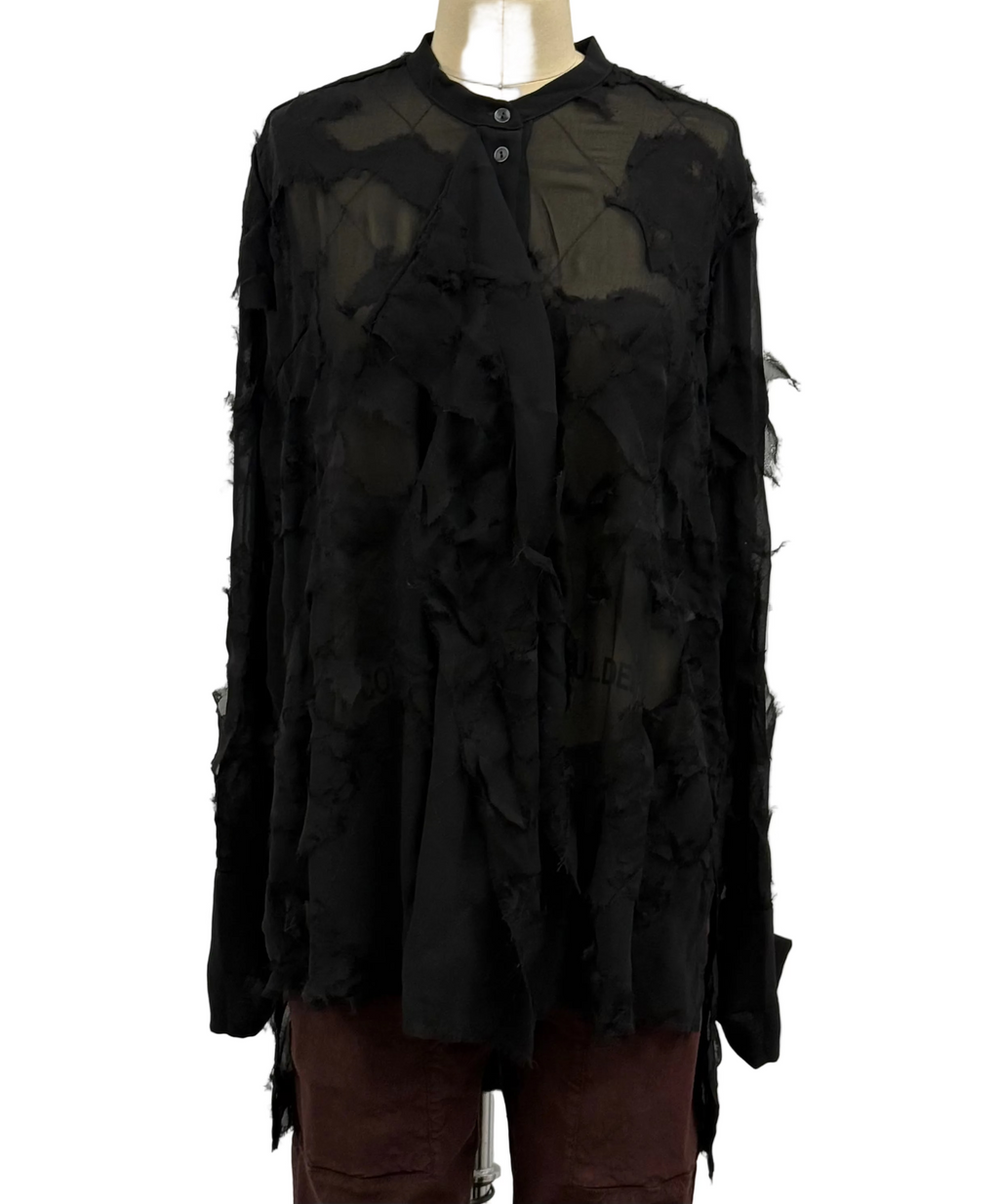 Masnada Camicia Silk Shirt in Black