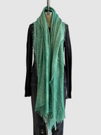 Avant Toi Hand-Painted Cashmere Long Stola Scarf in Wave