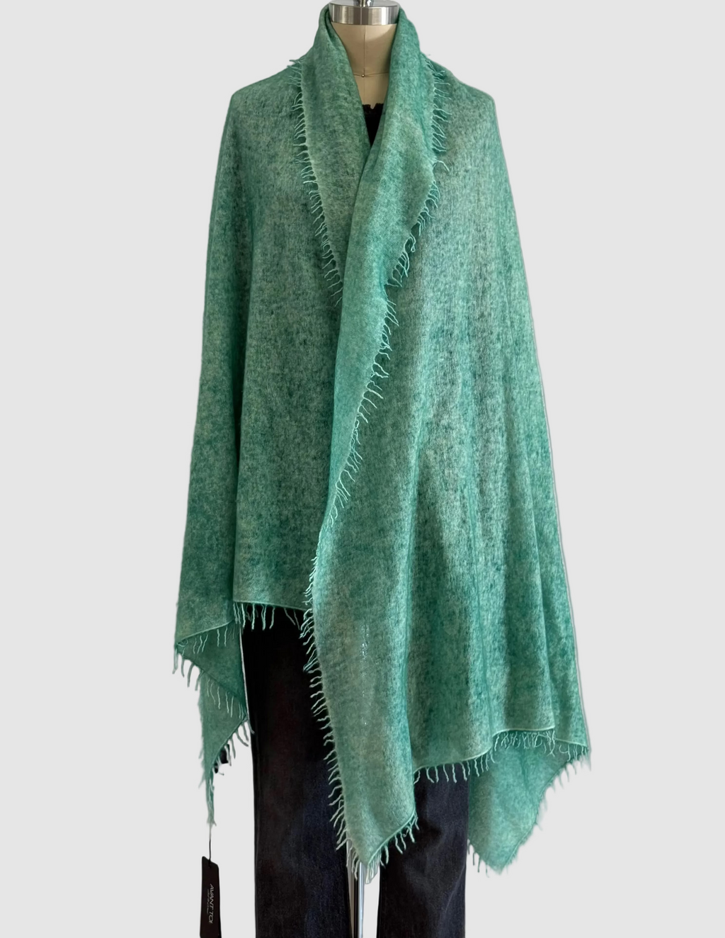 Avant Toi Hand-Painted Cashmere Long Stola Scarf in Wave