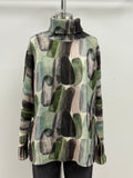 Printed Artworks Cashmere Sweater in Alex Green