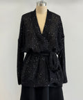 NUDE Sequin Cardigan in Black