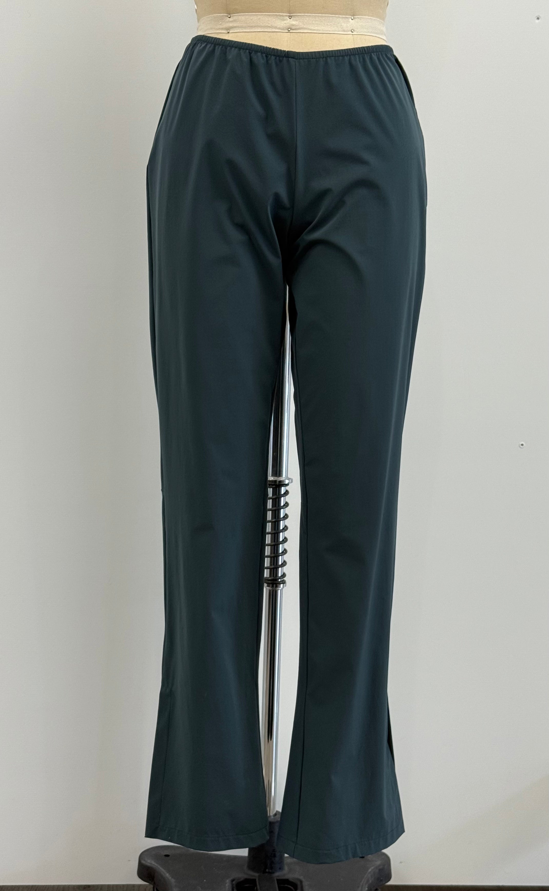 Katharina Hovman Hose Schlitz Pant in Petrolio
