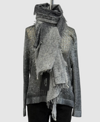 Avant Toi Stardust Laminated Effect Cashmere Stola in Husky