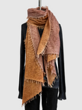 Avant Toi Bi-Color Cashmere Stola in Ambra/Agata