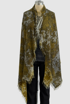 Avant Toi Boreal Cashmere Spot Stole in Nero Pepita