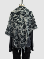 Avant Toi Hand-Painted Cashmere Stampa Farfalle In Ghiaccio