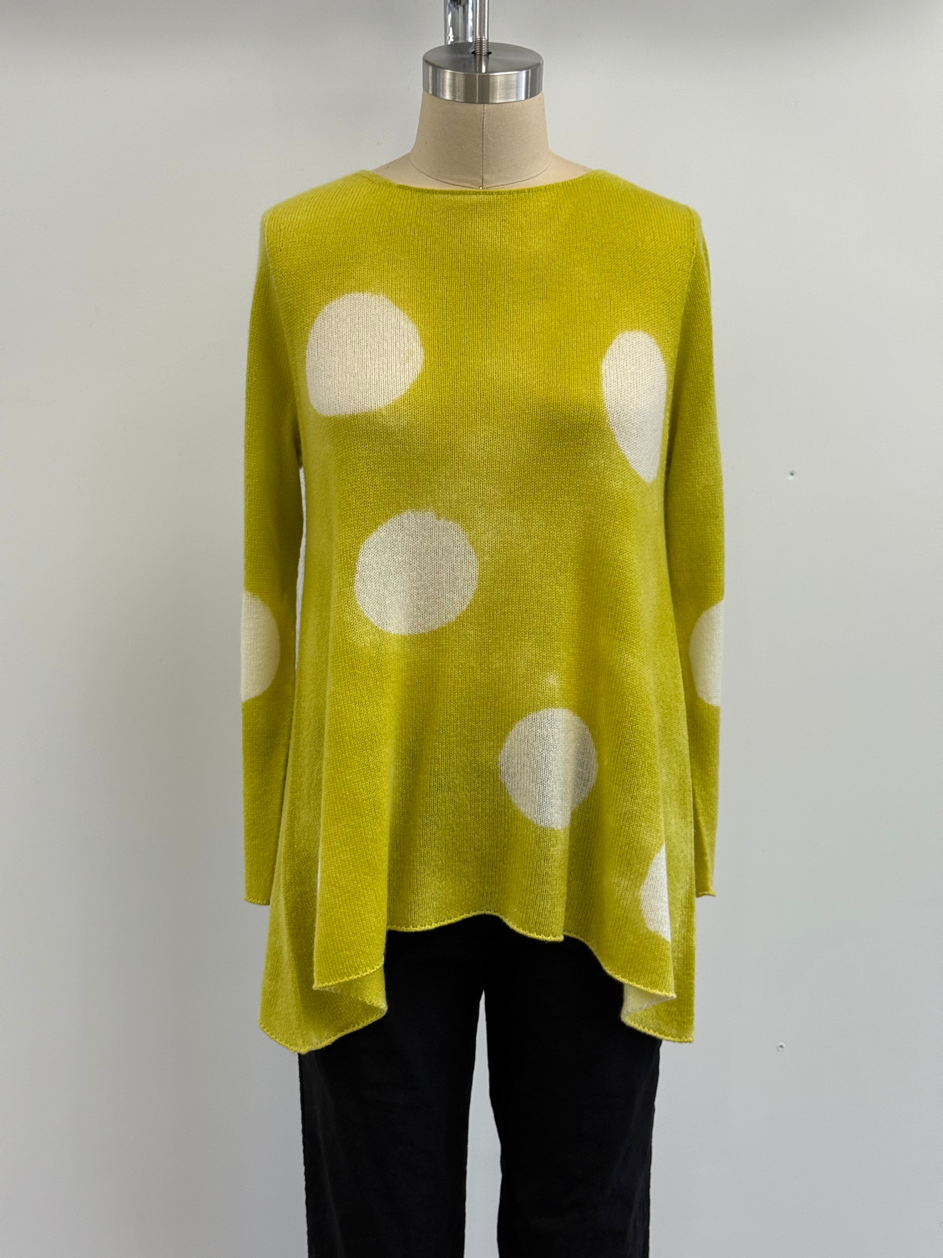 Fissore Bruco 12 Pullover in Chartreuse Dots