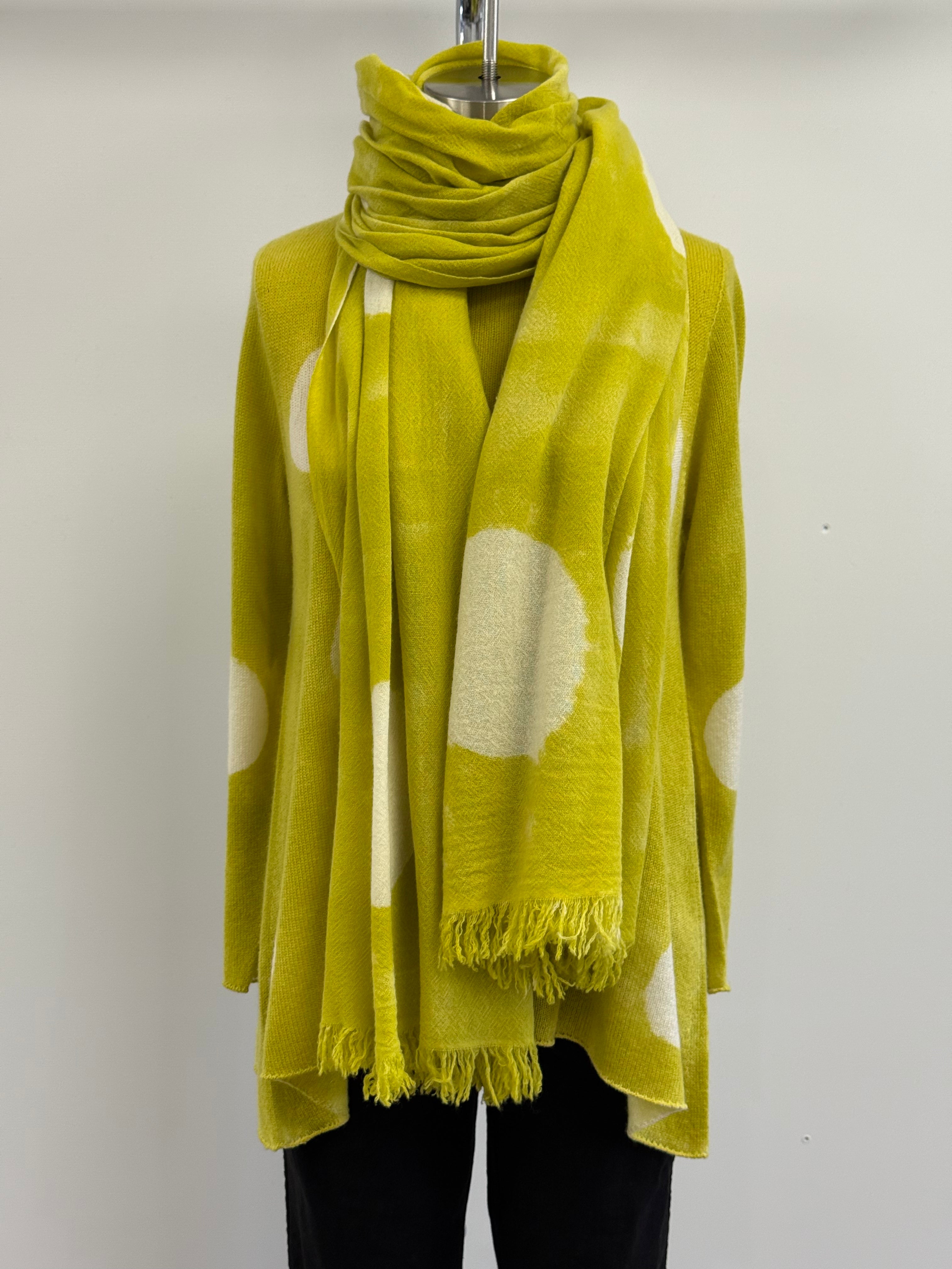 Fissore Bruco 12 Pullover in Chartreuse Dots