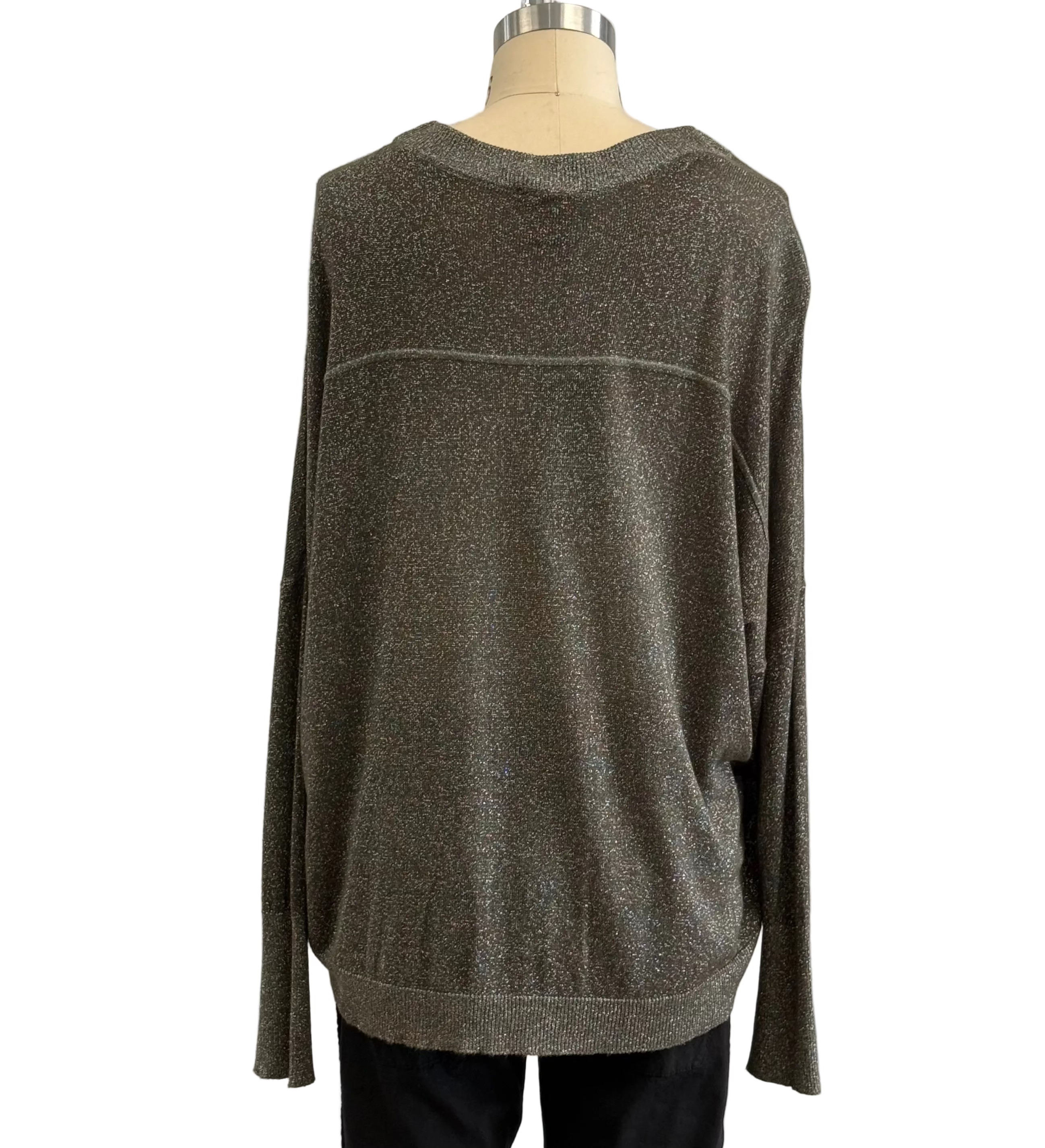 Avant Toi Maglia G/Collo Over Carre’ Hand Painted in Olive