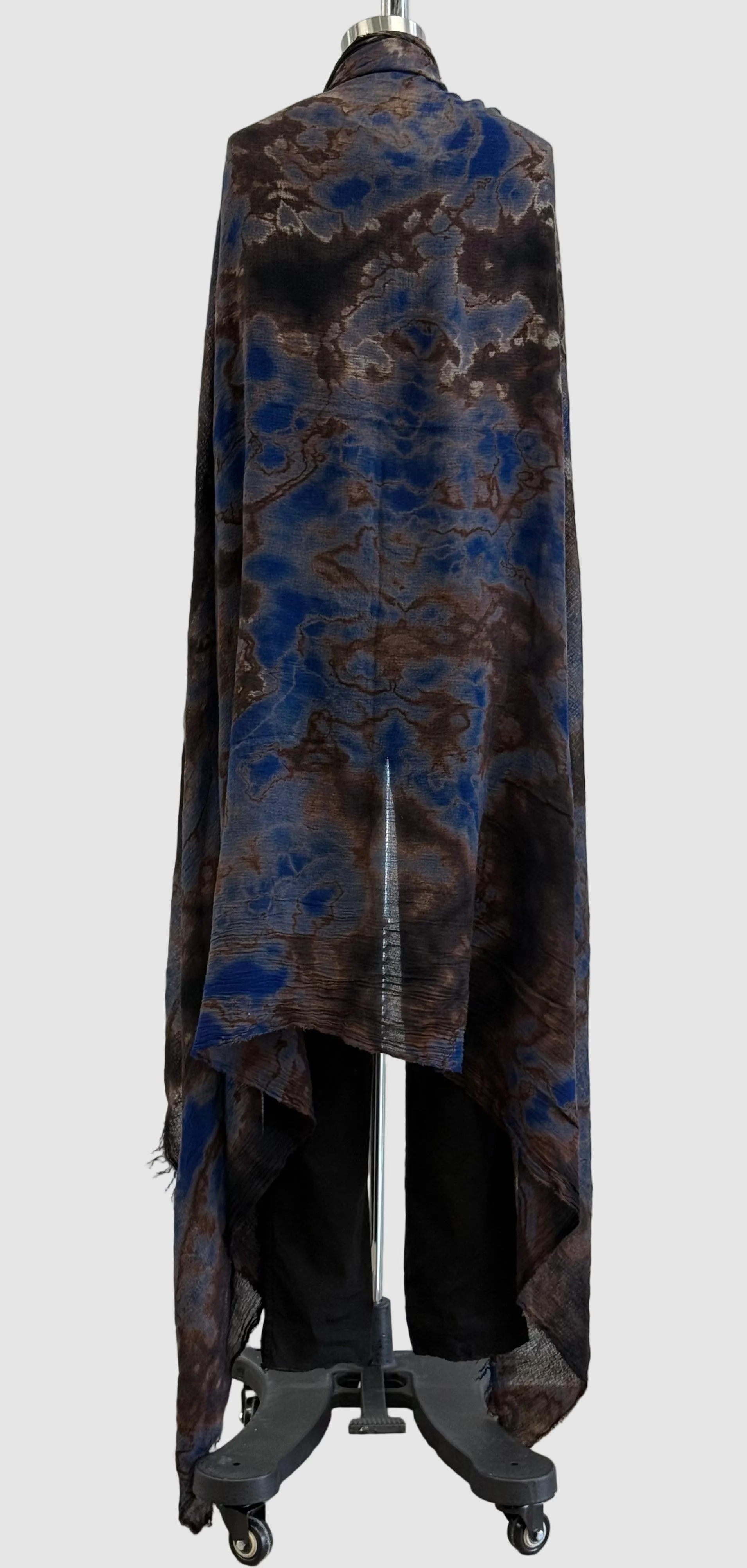 Annie Turbin Electric Blue Geode Giant Silk Shawl