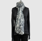 ANNIE TURBIN HAND PRINTED BLACK ROSES