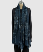 Annie Turbin Cotton Scarf in Navy Botanical