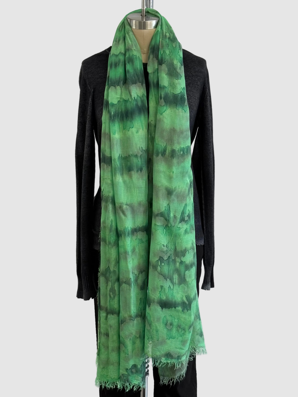 Annie Turbin Kelly Green Horizon Silk Shawl