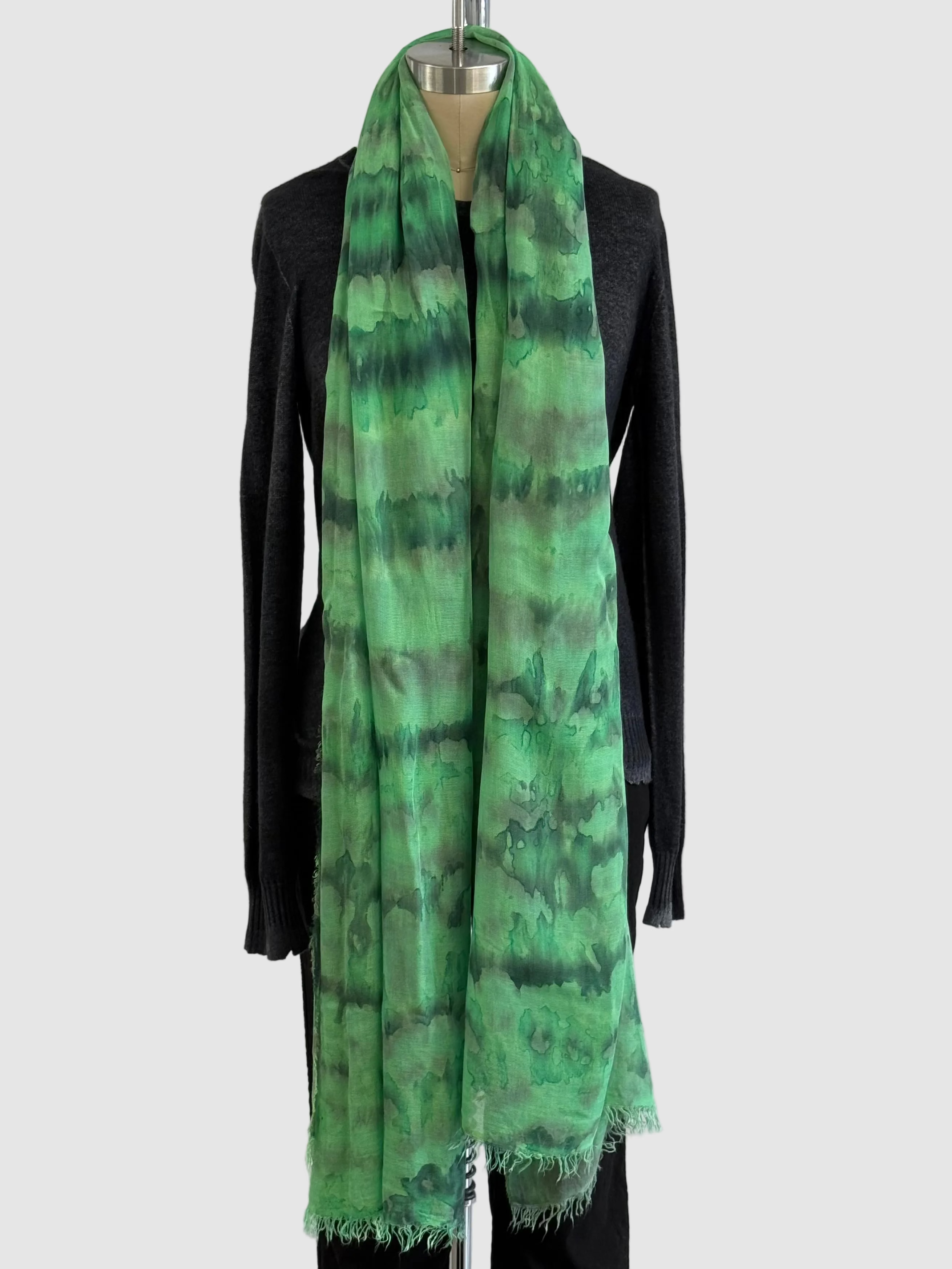 Annie Turbin Kelly Green Horizon Silk Shawl