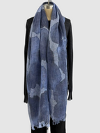 Annie Turbin Blue Clouds Linen Scarf