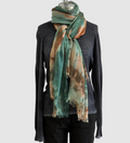 Annie Turbin Green Brown Canyon  Modal Scarf