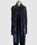 Annie Turbin Navy Burgundy Botanical Modal Scarf