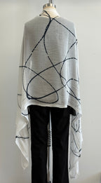 Annie Turbin Black Swirl Modal Scarf