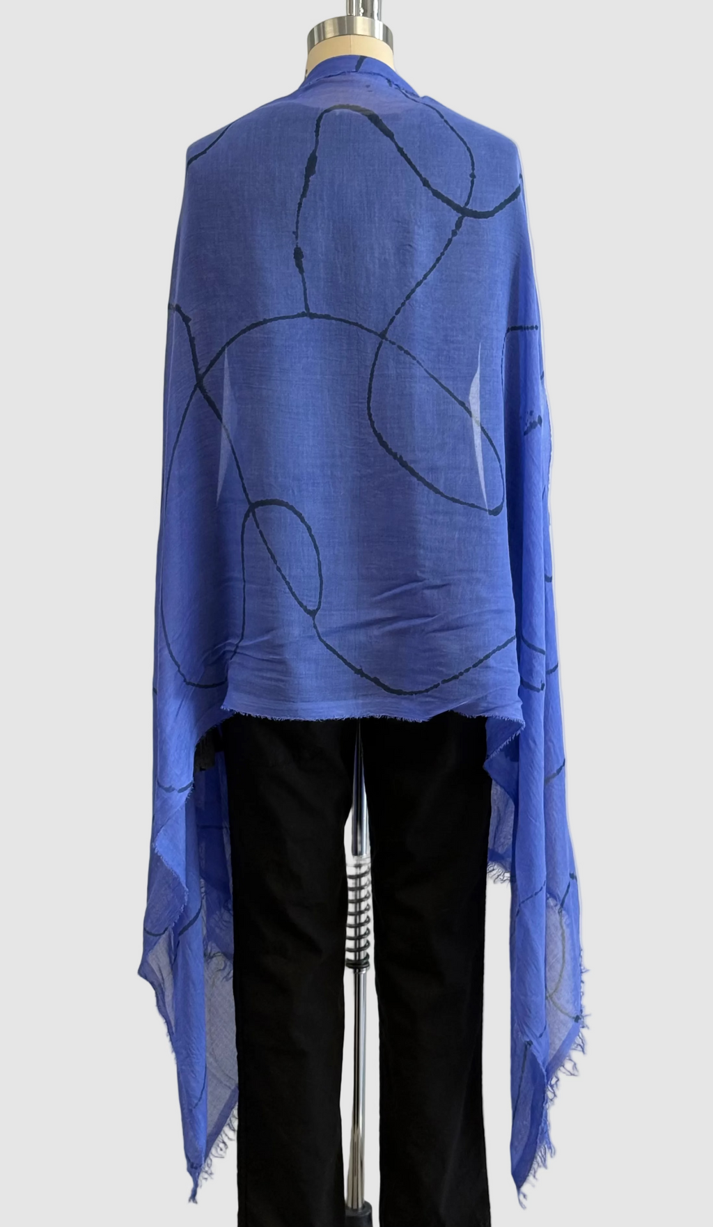 Annie Turbin Violet Black Swirl Modal Scarf