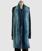 Annie Turbin Navy Aqua Horizon Modal Scarf