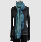 Annie Turbin Navy Aqua Horizon Modal Scarf