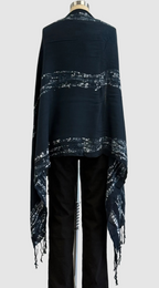 Annie Turbin Slate Aspen Batik Knit Viscose Scarf